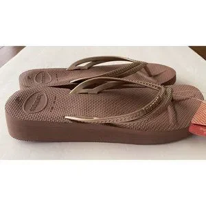 Havaianas Flip Flops Mens Wedge Sandal Cappuccino 11.5 Molded Footbed Thongs Havaianas Flip Flops Mens Wedge Sandal Cappuccino 11.5  main image 3